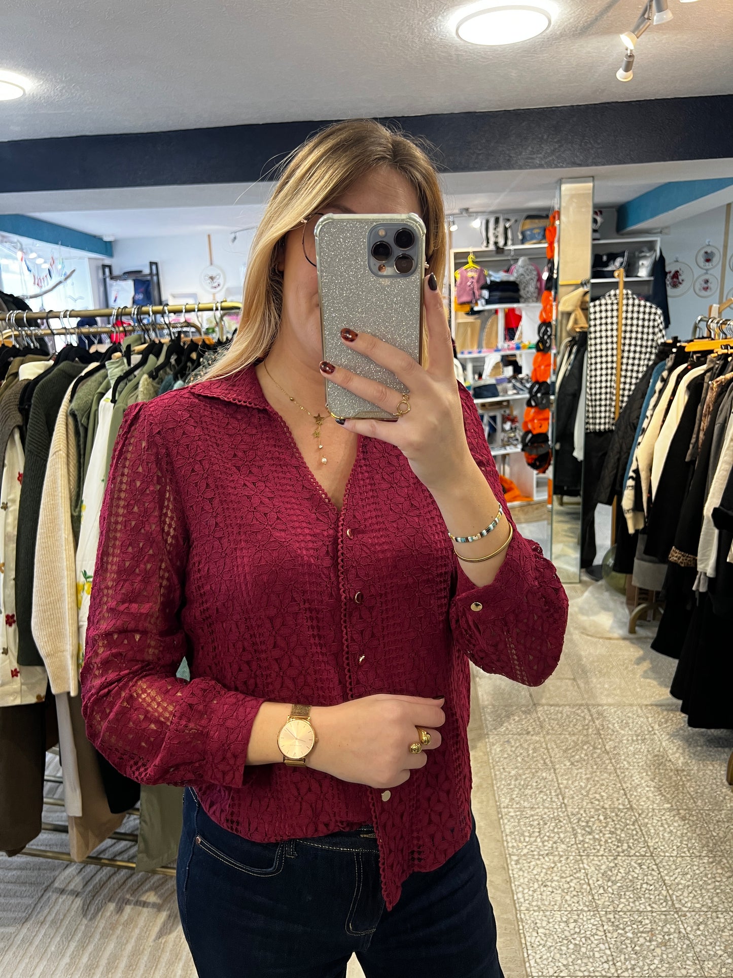 Chemisier dentelle Dessie